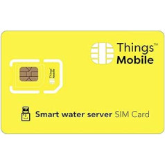 IOT/M2M SIM karte viedajam ūdens sadalītājam/viedajam ūdens serverim — Things Mobile — Things Mobile — tīkla pārklājums visā pasaulē, vairāku piegādātāju tīkls GSM / 2G / 3G / 4G — bez fiksētām izmaksām 10 £ ir iekļauts kredīts