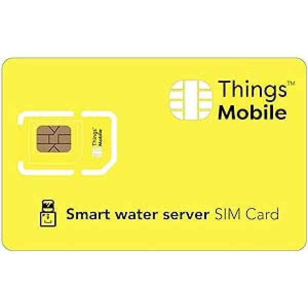 IOT/M2M SIM karte viedajam ūdens sadalītājam/viedajam ūdens serverim — Things Mobile — Things Mobile — tīkla pārklājums visā pasaulē, vairāku piegādātāju tīkls GSM / 2G / 3G / 4G — bez fiksētām izmaksām 10 £ ir iekļauts kre