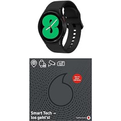 Samsung Galaxy Watch4 Round LTE viedpulkstenis, Wear OS, fitnesa pulkstenis, 40 mm, melns, Vodafone eSIM