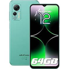 Ulefone viedtālrunis bez līguma 64 GB ROM 8 GB RAM Simlock bezmaksas mobilais tālrunis Android 12 Note 14 SD-128G paplašināms 4500 mAh 13MP 6,52 collas 3 sloti/Face ID Dual SIM Android mobilais tālrunis bez