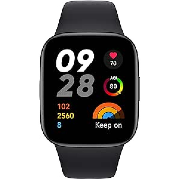 Xiaomi Redmi Watch 3, GPS, melns, melns, moderns