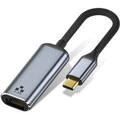 Yunseity USB C uz Ethernet adapteris 10 100 1000 2500 Mbps, C tipa USB uz RJ45 2,5 G Gigabit Ethernet LAN tīkla adapteris operētājsistēmai Windows, Android, OS, Linux