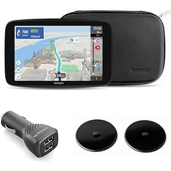 TomTom Camping Navigation GO Camper Max 2nd Generation Premium Pack (7 collu HD displejs, POI dzīvojamajām mājām un treileriem, atjauninājumi, izmantojot Wi-Fi, saglabājiet vairākus profilus, izvairieties no vides zonām, TomTom