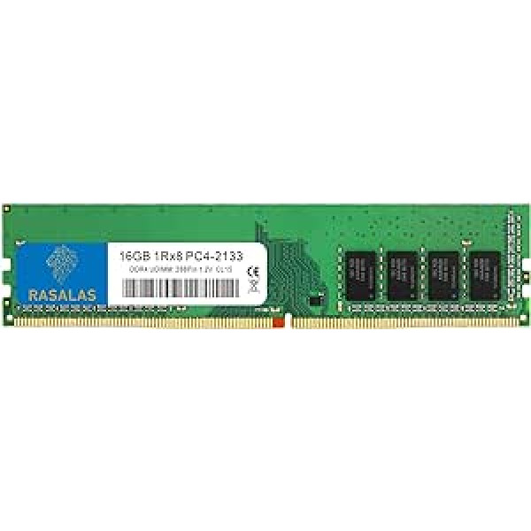 Rasalas RAM modulis (16 GB, DDR4, 2133 MHz, PC4-17000, bez ECC, nebuferēts, 1,2 V, CL15, 1Rx8, viena ranga, 288 kontaktu, UDIMM)