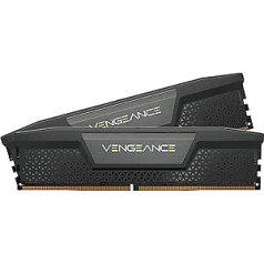 Corsair VENGEANCE DDR5 RAM 64 GB (2 x 32 GB) 4800 MHz CL40 Intel XMP iCUE saderīga datora atmiņa — melna (CMK64GX5M2A4800C40)