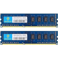 Rasalas PC3-12800U 16GB komplekts DDR3 1600MHz (2x8GB) DDR3L 12800U RAM 2Rx8 DDR3L-1600 Udimm CL11 1.35V galddatora atmiņa