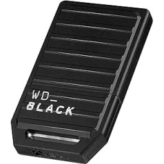 WD_BLACK Xbox 1TB C50 paplašināšanas karte (oficiāli licencēta Xbox, Xbox Velocity Architecture, Plug and Play, Store vairāk nosaukumu) Melns cietvielu disks