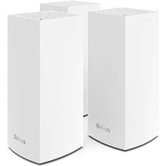 Linksys Velop MX12600 Tri-Band Mesh WiFi 6 System (AX4200) WiFi Router, Repeater, Extender with up to 830 m² Wireless Coverage, 3.5 Times Faster for More Than 120 Devices - Pack of 3, White