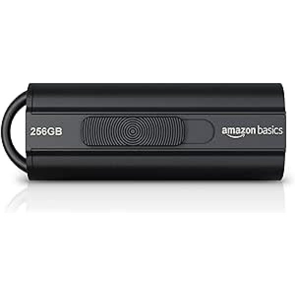 Amazon Basics 256GB USB 3.1 Flash Drive - Read Speed up to 130Mbps - Black