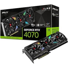 PNY GeForce RTX™ 4070 12GB XLR8 Gaming Verto Epic-X RGB™ trīskāršā ventilatora grafiskā karte DLSS 3