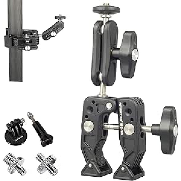 FOTOBETTER Super Clamp Magic Arm Mount, Magic Arm with Super Clamp Tripod, Crab Camera Clamp, Monitor Clamp for Camera, LED Video Light, Articulated Articulated Articulation, Monitor, Microphone,