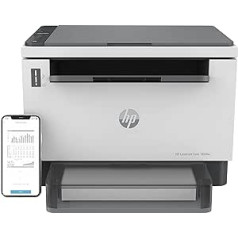 HP Laserjet Tank MFP 1604w daudzfunkciju lāzerprinteris (printeris, skeneris, kopētājs) ar divjoslu Wi-Fi, BTLE, iekļauts oriģinālais HP toneris līdz 5000 lapām, 22 lappuses/min, 600 x 600 dpi, balts