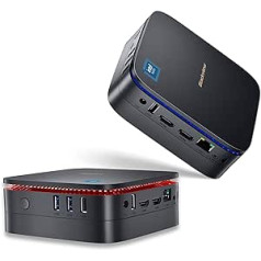 Blackview Mini dators, Intel 12. paaudzes N95 (līdz 3,4 GHz) mini dators Windows 11 Pro ar 16 GB DDR4 RAM 512 GB M.2 SSD, mini galddators, spēļu dators 4K HD Dual HDMI, Gigabit Ethernet, 5G WiFi, melns