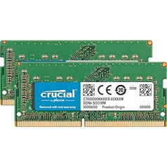 Crucial 64GB Kit (32GB x2) (DDR4, 2666 MT/s, CL19, SODIMM, 260-Pin) Memory Module for Mac CT2K32G4S266M