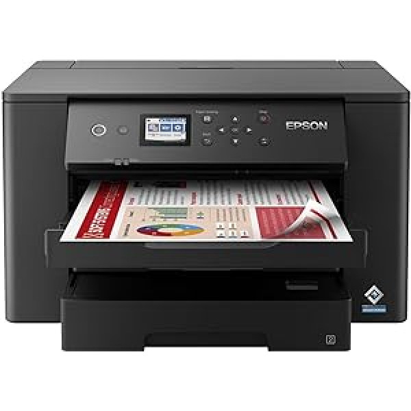 Epson WorkForce WF-7310DTW biznesa tintes printeris (drukā līdz DIN A3+, WiFi, Ethernet, NFC, dupleksais, vienas kasetnes, DIN A3, 2 papīra kasetes), melns