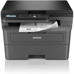 Brother DCP-L2627DW 3-in-1 Monochrome Laser Multifunction Printer, 32ppm, Automatic Duplex Printing, 2 Line LCD Control Panel, USB and 5GHz Wi-Fi