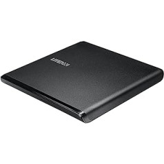 LiteOn ES1 Ultra-Slim Portable USB 2.0 DVD Writer, Schwarz, 8X External Black ES1