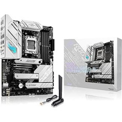 ASUS ROG STRIX B650E-A spēļu WiFi mātesplates ligzda AMD AM5 (Ryzen 7000, ATX, DDR5 atmiņa, 12+2 barošanas posmi, USB 3.2 Gen 2x2 Type-C, PCIe 5.0, Q-Release, WiFi 6E, Aura Sync)