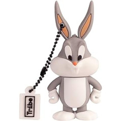 Cilts — USB atmiņa 32 GB Bugs Bunny — zibatmiņa 2.0, oriģinālie attēli Looney Tunes, ar Windows, Linux un Mac saderīgu USB atmiņu, daudzkrāsains