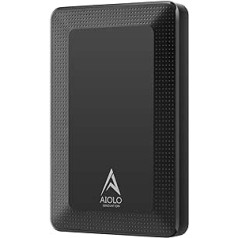 Aiolo Innovation īpaši plāns ārējais cietais disks 1 TB HDD USB 3.0 personālajam datoram, Mac, klēpjdatoram, PS4, Xbox One, Xbox 360 īpaši ātrai pārsūtīšanai