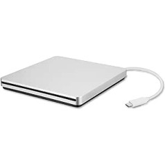 Īpaši plāns ārējais C tipa DVD CD atskaņotājs ar klasisko slotu MacBook, MacBook Air, Dell XPS, ASUS Zenbook, HP Spectre, Huawei Matebook...