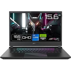 GIGABYTE Aorus 15 spēļu klēpjdators | 15,6 collu 165 Hz QHD displejs | Intel Core i7-13700H | Nvidia GeForce RTX 4060 | Windows 11 | AORUS 15 BKF-73DE754SH