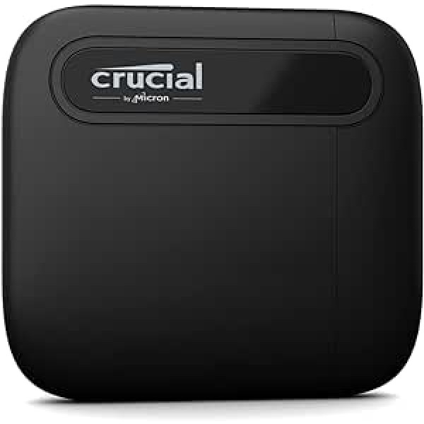 Crucial X6 500 GB ārējais SSD cietais disks, līdz 540 MB/s, personālajam un Mac datoram, USB 3.2 USB-C portatīvais cietvielu disks — CT500X6SSD9