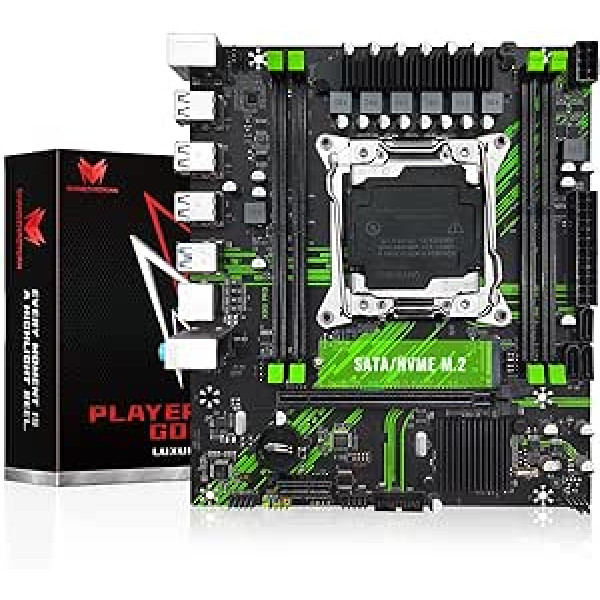 SHANGZHAOYUAN X99 PR9 LGA 2011-3 mātesplate Intel Xeon E5 V3 V4 LGA 2011-v3 ligzdas procesoram (DDR4 Max 128GB, PCIe 3.0, NVME M.2, SATA 3.0, USB 3.0, Gigabit LAN)