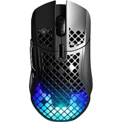 SteelSeries Aerox 5 Wireless Gaming Mouse - Ultralight 74g - 9 Buttons - Bluetooth/2.4GHz - 180 Hours Battery Life - IP54 Water Resistant - PC/MAC - FPS, MOBA, Battle Royale