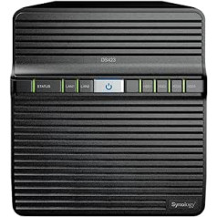 Synology DS423 16 TB 4 baitu galddatora NAS risinājums, kas instalēts ar 4 x 4 TB HAT5300 diskdziņiem