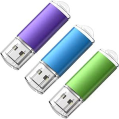 KOOTION USB zibatmiņas kartes 128 GB 3 gab. USB 2.0 Memory Stick USB atmiņas kartes 32G 3 gab. USB zibatmiņas diska komplekts USB zibatmiņas disks 3 gab.