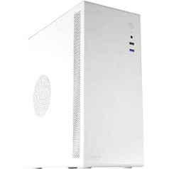 Tacens Novax Ultra Compact Micro-ATX PC Case, Ultra Robust All-Metal Design, 1 x 80 mm Rear Fan, Mini Tower Case with Large Internal Capacity, White