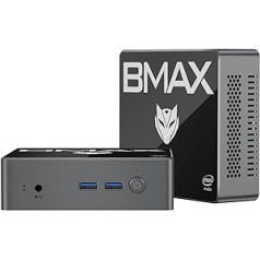 BMAX Mini PC W-11pro 8GB RAM 256GB ROM SSD Mini Desktop PC Celeron N4100 Micro Desktop B2Pro dators, Gigabit Ethernet, HDMI X 2 für Büro, Business, Heimkino, 4K UHD, WLAN, BT4.2