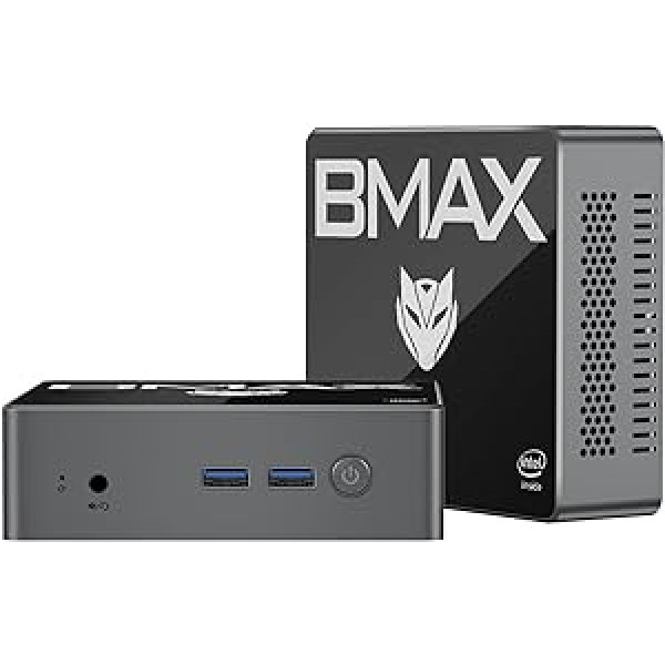 BMAX Mini PC W-11pro 8GB RAM 256GB ROM SSD Mini Desktop PC Celeron N4100 Micro Desktop B2Pro dators, Gigabit Ethernet, HDMI X 2 für Büro, Business, Heimkino, 4K UHD, WLAN, BT4.2