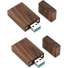 32GB USB Flash Drive 3.0 Wooden JBOS USB Flash Drive 32GB 3.0 Super Speed 2 Pack USB Flash Drive 32GB Elegant Flash Drive Thumb Drive Business Gift or Gift for Friends Walnut Black