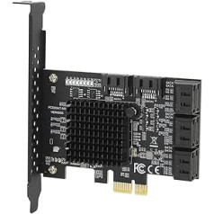 8 Ports PCIe SATA Card, 6Gbps SATA3.0 PCIe Card, PCIe to SATA Controller Expansion Cards, Support for WINXP, for WIN7, for WIN8, for WIN10, for Ubuntu, Support PCI-E X2 X4 X8 X16