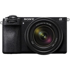 Sony Alpha 6700 APS-C bezspoguļu sistēmas kamera ar 18–135 mm f/3,5–5,6 tālummaiņas objektīvu (automātiskais fokuss, kura pamatā ir AI, 5 asu attēla stabilizācija)