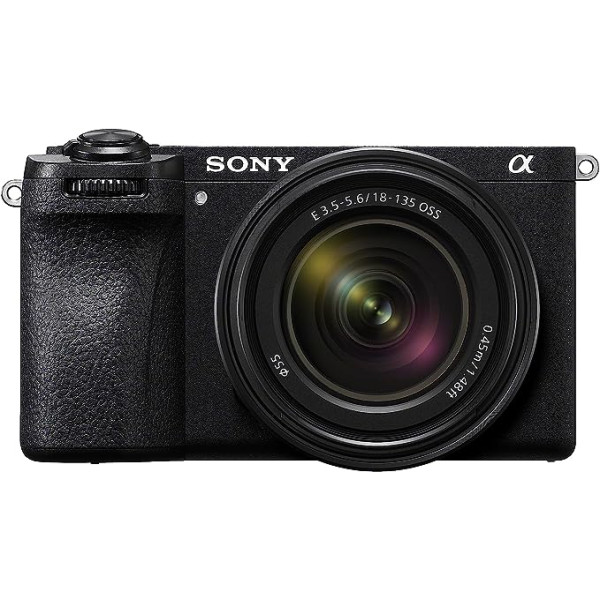 Sony Alpha 6700 APS-C bezspoguļu sistēmas kamera ar 18–135 mm f/3,5–5,6 tālummaiņas objektīvu (automātiskais fokuss, kura pamatā ir AI, 5 asu attēla stabilizācija)