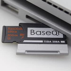 Bosvision Micro SD Adapter Aluminium with Silver Trim for Microsoft Surface Book/2 iSDA-330A