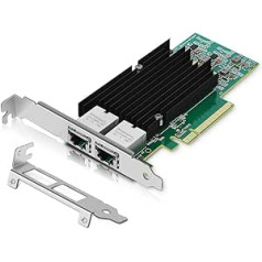 10GB Dual LAN Base-T PCI-e Network Card, Intel X540 Controller, NICGIGA 10Gbps Ethernet Adapter, 2 x 10Gbe RJ45 Port, 10G NIC Card, Supports Windows/Windows Server/Linux/Vmware./ESX
