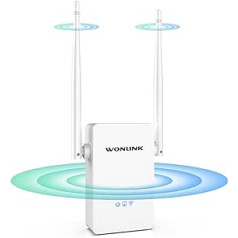 2023 Neuestes WLAN Verstärker WLAN Repeater 300Mbit/s Single Band, WiFi Verstärker mit Ethernet Port, WLAN Booster mit WPS, Kompatibel Allen WLAN Geräten, EU Plug