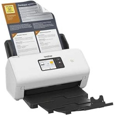 Brother ADS-4500W elastīgs dokumentu skeneris ar USB, LAN un Wi-Fi, abpusējā skenēšana, skārienekrāns, ADS4500WRE1, balts