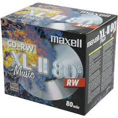 10 Maxell CD-RW Rohlinge XL-II mūzikas digitālā audio
