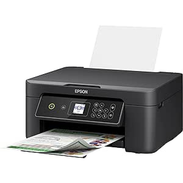 Epson Expression Home XP-3150 3-in-1 tintes daudzfunkciju printeris (drukāšana, skenēšana, kopēšana, WiFi, vienas kasetnes, abpusējais, 3,7 cm displejs, A4) + 4 mēnešu ReadyPrint Flex tintes plāns