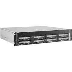 TERRAMASTER U8-450 NAS Storage Rackmount 2U-8 Bay tīklam pievienota krātuve ar Atom C3558R četrkodolu centrālo procesoru, 8GB DDR4 atmiņu, divas SFP+ 10GbE saskarnes, divas 2,5 GbE pieslēgvietas (bez cietā diska)
