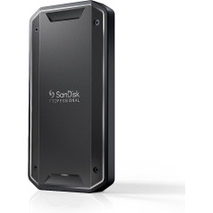 SanDisk® PROFESSIONAL PRO-G40™ SSD 4 TB (mobile SSD, robust NVMe™ SSD with Thunderbolt™ 3, USB-C™, up to 3000 MB/s, IP68 housing, dust and water resistant)