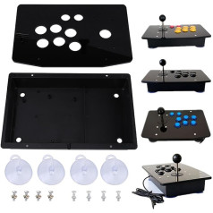 Black Acrylic Panel and Case DIY Set Kits Replacement for Arcade Game with Screws and Teats
