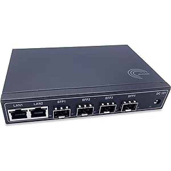 Elfcam® — Gigabit Ethernet LAN slēdzis, 2 x Gigabit Ethernet ports 10/100/1000Mbps un 4 x Gigabit SFP porti, Plug and Play Gigabit Switch LAN sadalītājs