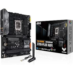 ASUS TUF Gaming Z790-PLUS WiFi Motherboard Intel Z790 LGA 1700 ATX (PCIe 5.0, Four M.2, 16+1 DrMOS, DDR5, 2.5 GB Ethernet, Wi-Fi 6E, USB 3.2 Gen 2x2 Type C, Thunderbolt USB4), Aura Sync, AEMP II