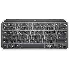 Logitech MX Keys Mini Wireless Keyboard Compact Bluetooth Backlit USB-C Compatible with Apple macOS, iOS, Windows, Linux, Android, Metal Case - Dark Grey